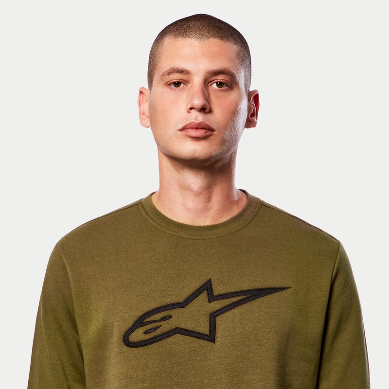 Alpinestars Ageless Crew Fleece Verde e Nero