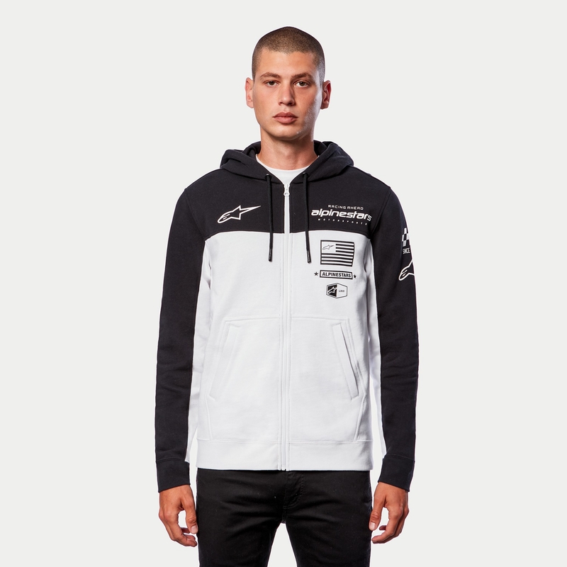 Alpinestars H Block Felpa con cappuccio bianco e nero