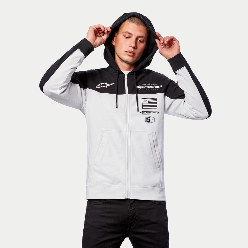 Alpinestars H Block Felpa con cappuccio bianco e nero