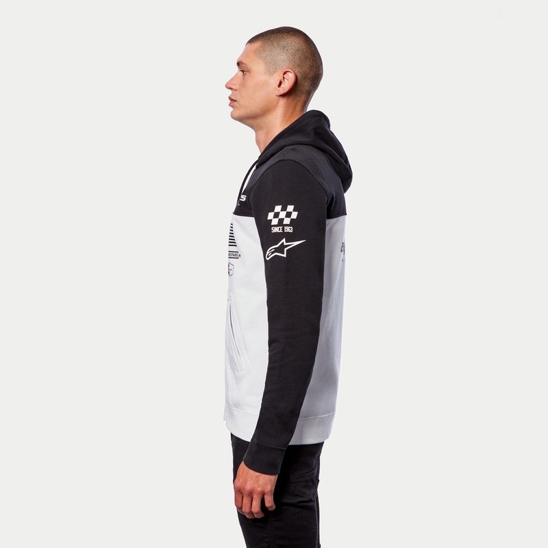 Alpinestars H Block Felpa con cappuccio bianco e nero