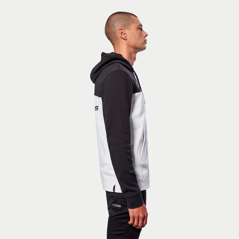 Alpinestars H Block Felpa con cappuccio bianco e nero