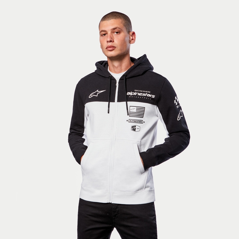 Alpinestars H Block Felpa con cappuccio bianco e nero