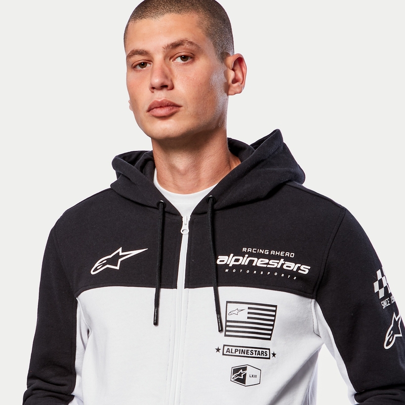Alpinestars H Block Felpa con cappuccio bianco e nero
