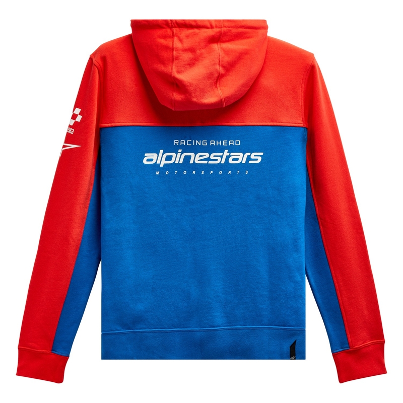 Alpinestars H Block Felpa con cappuccio rosso fluo e blu chiaro
