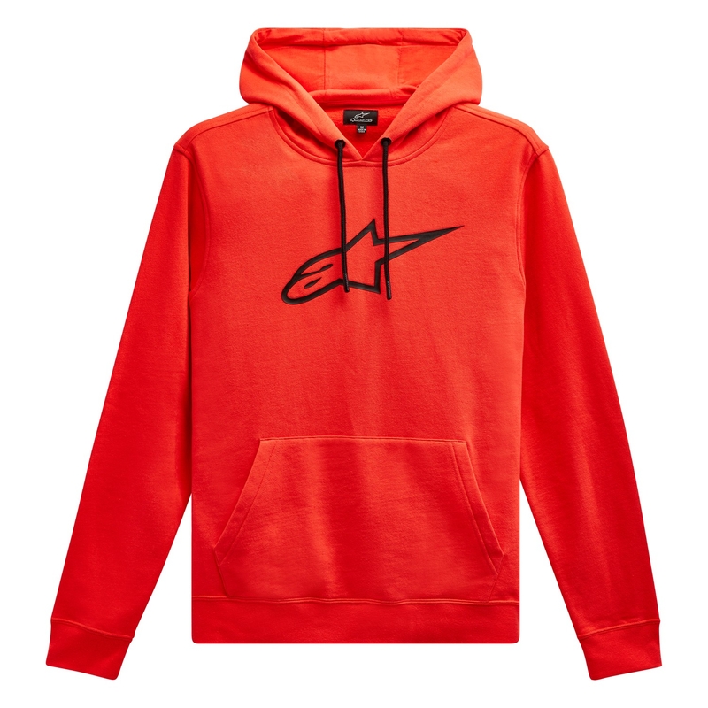 Alpinestars Ageless 2 Felpa con cappuccio rosso fluo e nero