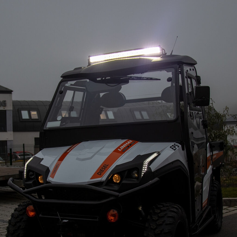 BARRA LUMINOSA A LED SHARK 30", CURVA, 180W, R 810 MM - 5D