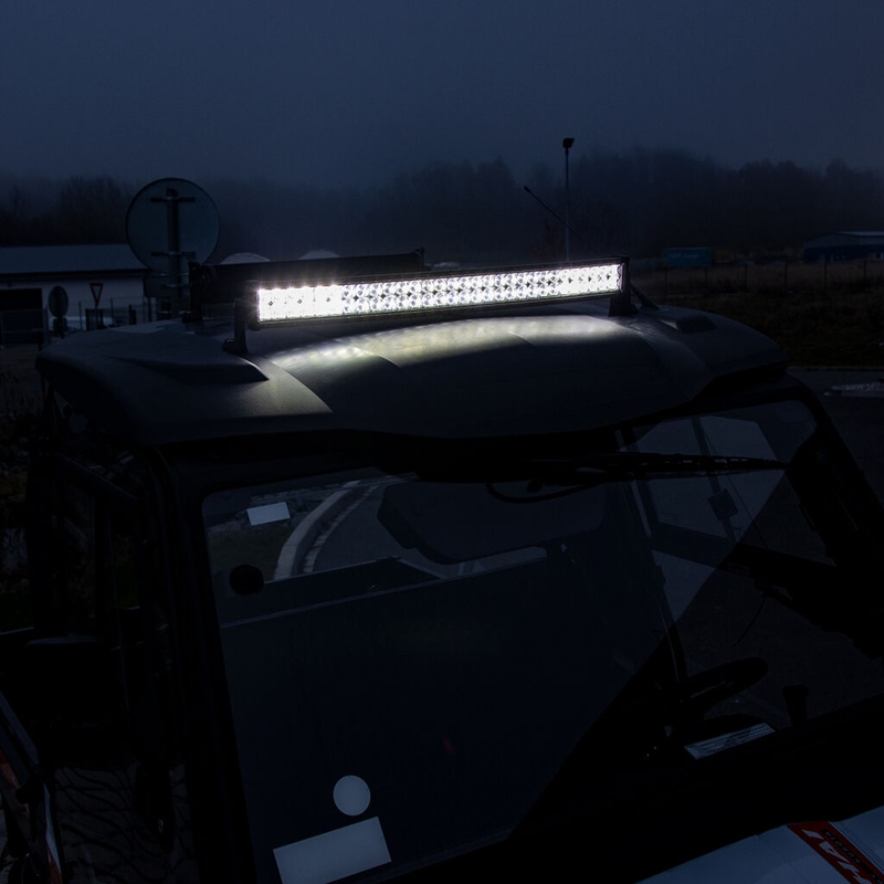 BARRA LUMINOSA A LED SHARK 30", CURVA, 180W, R 810 MM - 5D
