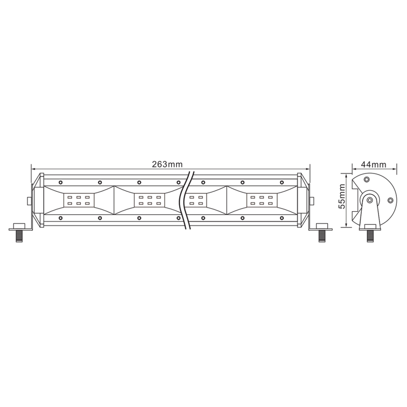 Rampa luminosa a LED SHARK LED LIGHT BAR 10,5" 24W 2400LM