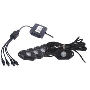 LUCE A LED DELLO SQUALO, RGB, MULTICOLORE, CONTROLLO BLUETOOTH, SET DA 4 PEZZI
