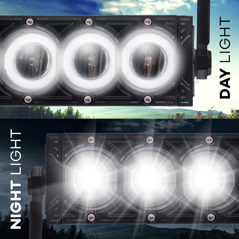 Rampa luminosa a LED SHARK LED LIGHT BAR 17" CON ANELLO HALO, CREE LED, 80W