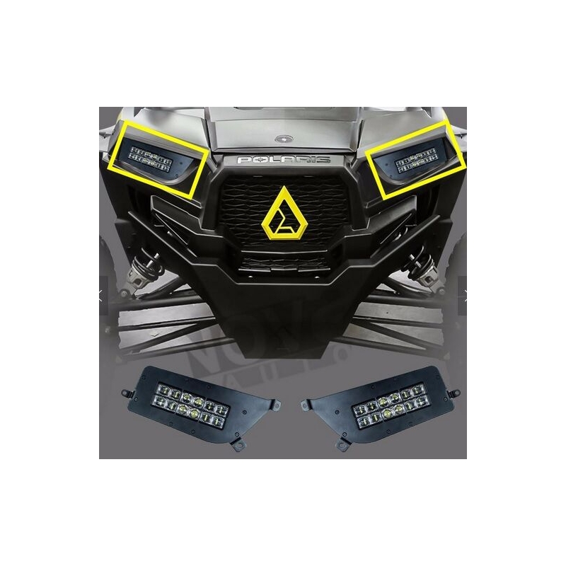 Fari a LED SHARK LED HEADLIGHTS PER POLARIS ATV, UTV CON BACKLIGHT, 2KS