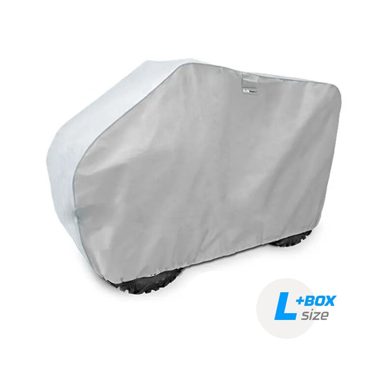 Telo per ATV biposto lungo con box argento L