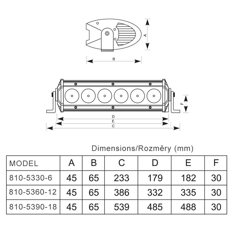 Rampa luminosa a LED SHARK LED LIGHT BAR 13", 60W