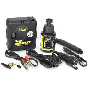 Kit di riparazione pneumatici AirMan ResQ Scout con compressore + ricarica da 100 ml