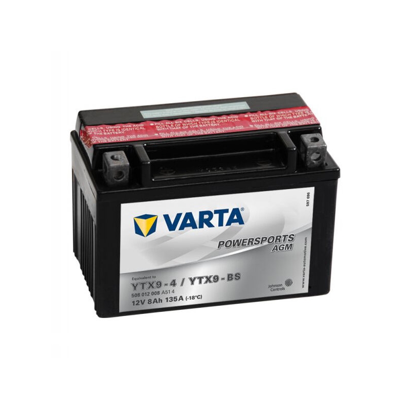 VARTA MOTO LF YTX9-4/YTX9-BS Batteria senza manutenzione da 12V/8AH