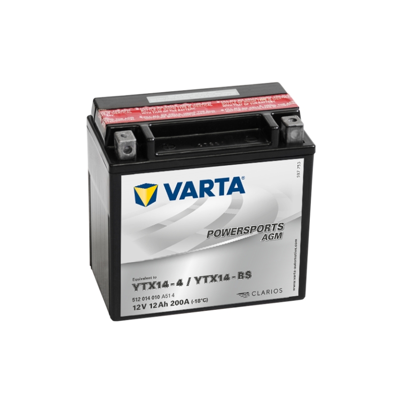 Batteria VARTA YTX14-4/YTX14-BS 12V/12Ah senza manutenzione