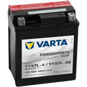 VARTA YTX7L-A/YTX7L-BS Batteria senza manutenzione da 12V/6Ah