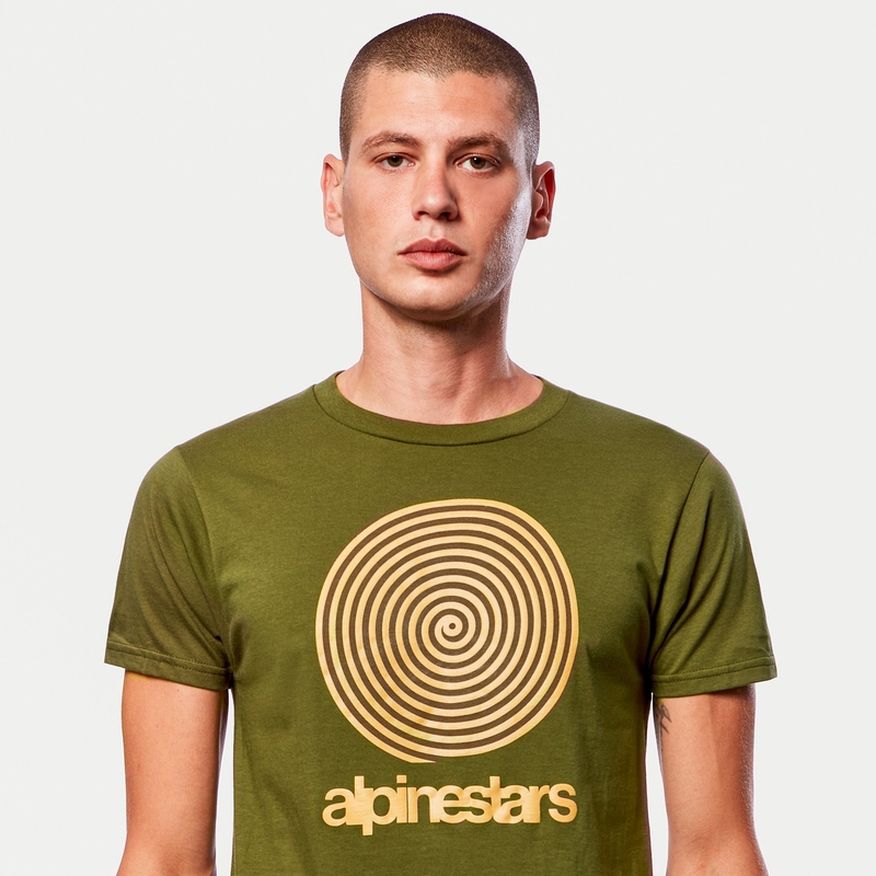 Alpinestars Real Spiral Tee verde e oro