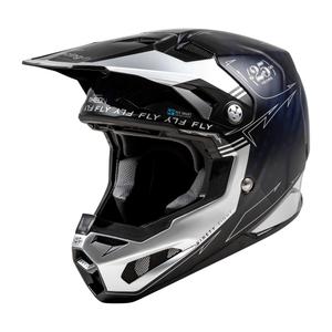 Casco da motocross FLY Racing Formula S Carbon blu-argento