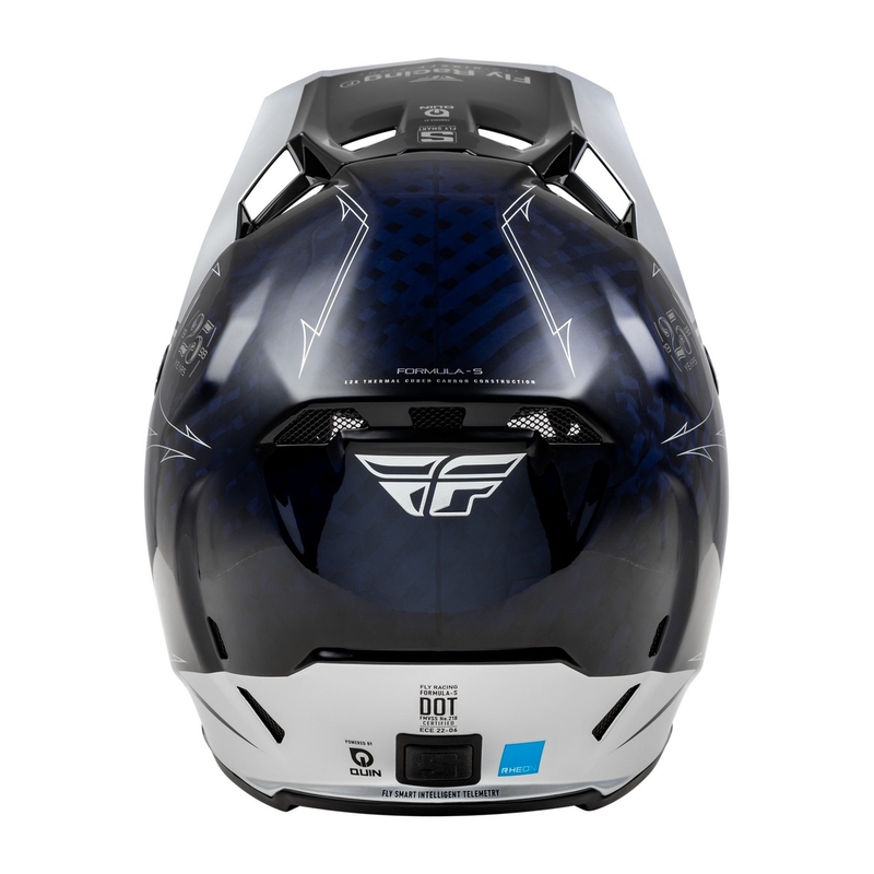 Casco da motocross FLY Racing Formula S Carbon blu-argento