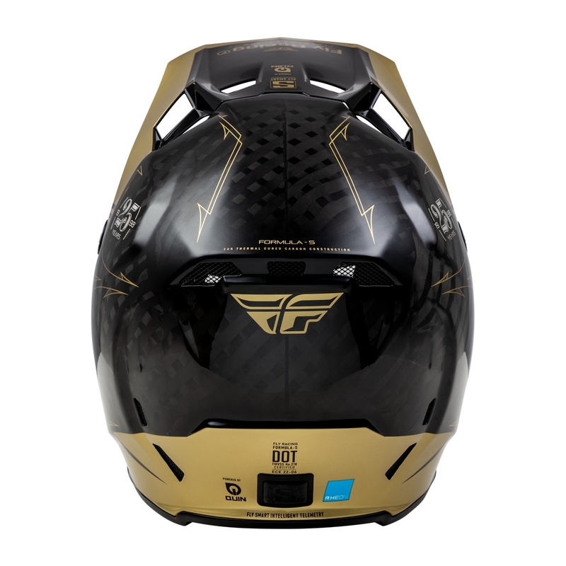 Casco motocross FLY Racing Formula S Carbon nero-oro