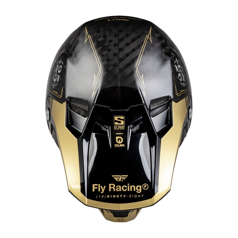 Casco motocross FLY Racing Formula S Carbon nero-oro