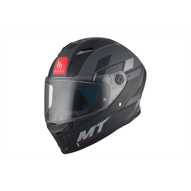 Casco moto MT Stinger 2 Solid Zivze nero-grigio opaco integrale Saldi