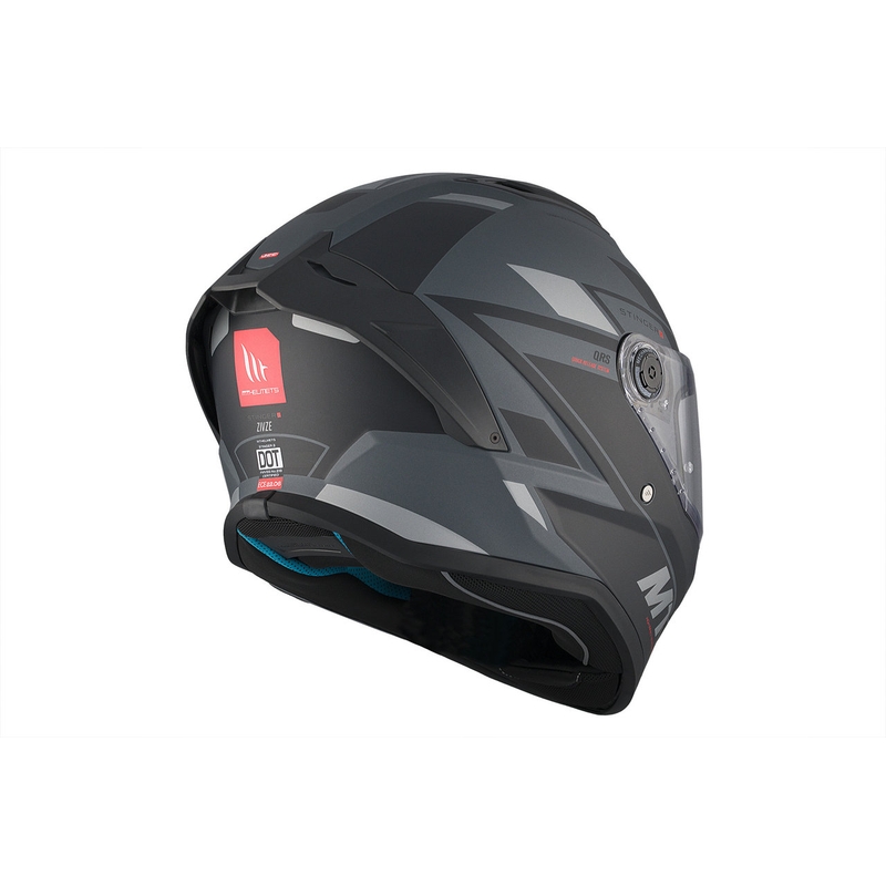 Casco moto MT Stinger 2 Solid Zivze nero-grigio opaco integrale Saldi
