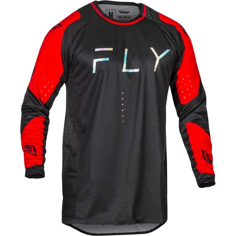 Maglia da motocross FLY Racing Evolution DST 2024 nero-rosso