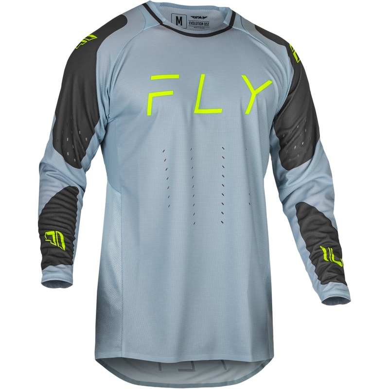 Maglia motocross FLY Racing Evolution DST grigio-nero-verde fluo in saldo Saldi