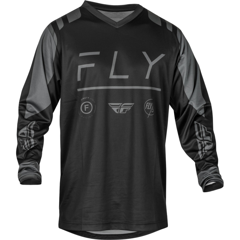 Maglia da motocross FLY Racing F-16 2024 nero-grigio