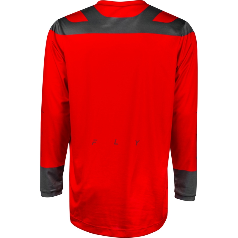 Maglia da motocross FLY Racing F-16 2024 rosso-grigio-bianco