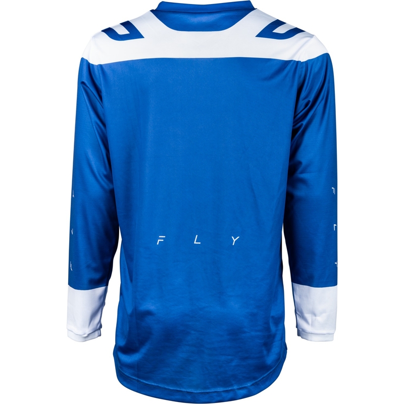 Maglia da motocross FLY Racing F-16 2024 blu e bianca