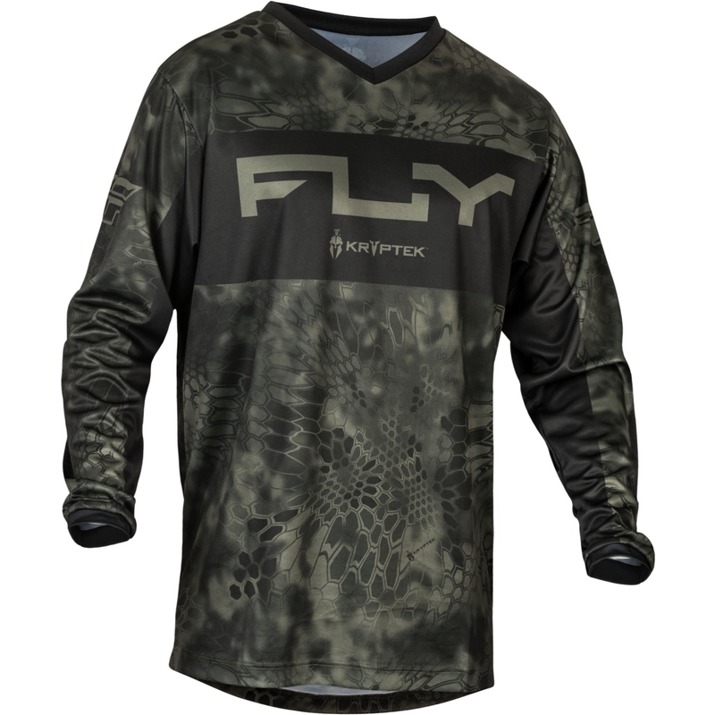 Maglia da motocross FLY Racing F-16 Kryptek 2024 grigio-nero