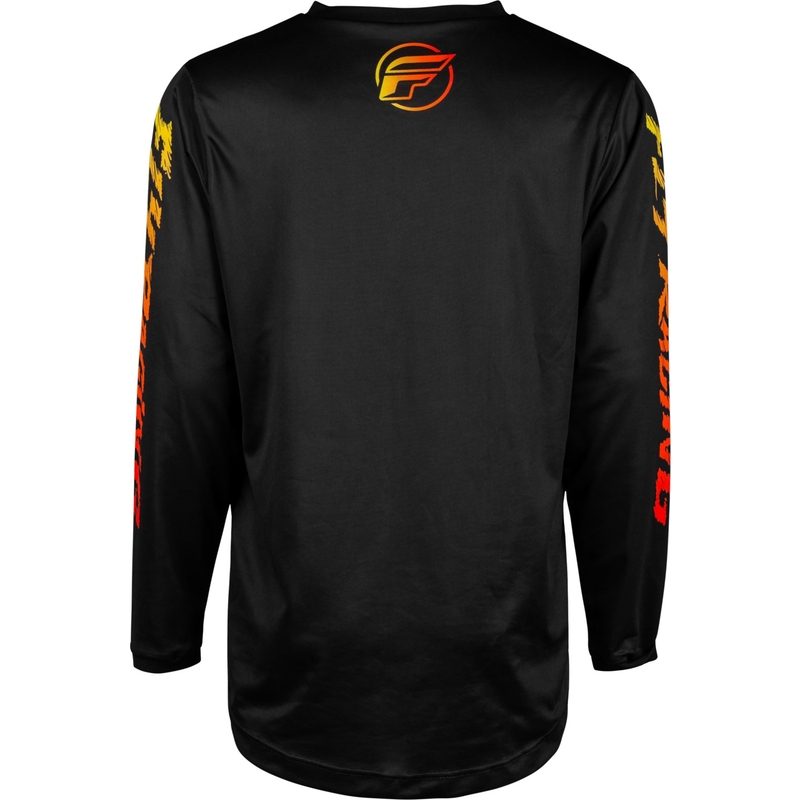 Maglia motocross bambino FLY Racing F-16 2024 nero-giallo-arancio