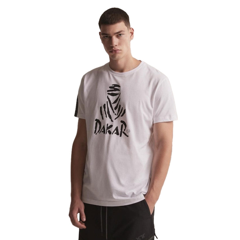 Maglietta DAKAR DKR Logo 123 bianco Saldi