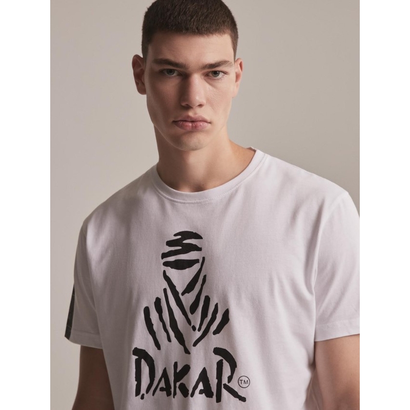 Maglietta DAKAR DKR Logo 123 bianco Saldi