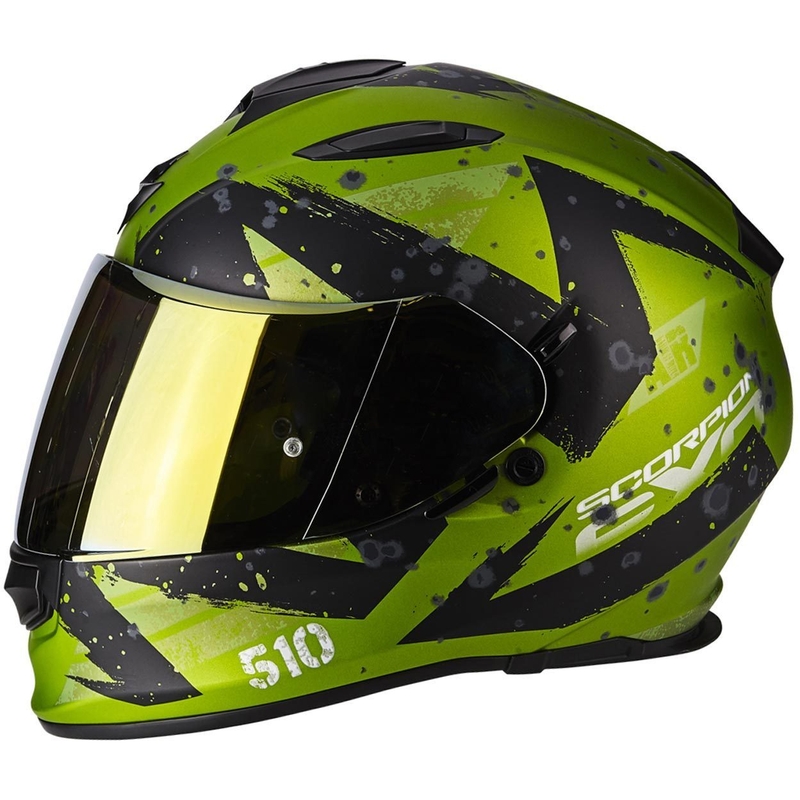 Integrální přilba na motorku Scorpion EXO-510 Air Marcus černá matná-zelená výprodej