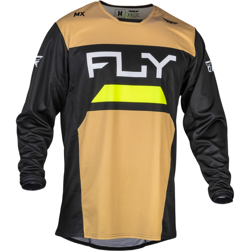 Maglia da motocross FLY Racing Kinetic Reload giallo-nero-giallo fluo