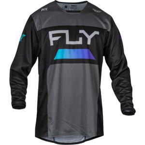 Maglia da motocross FLY Racing Kinetic Reload 2024 grigio-nero-blu Saldi