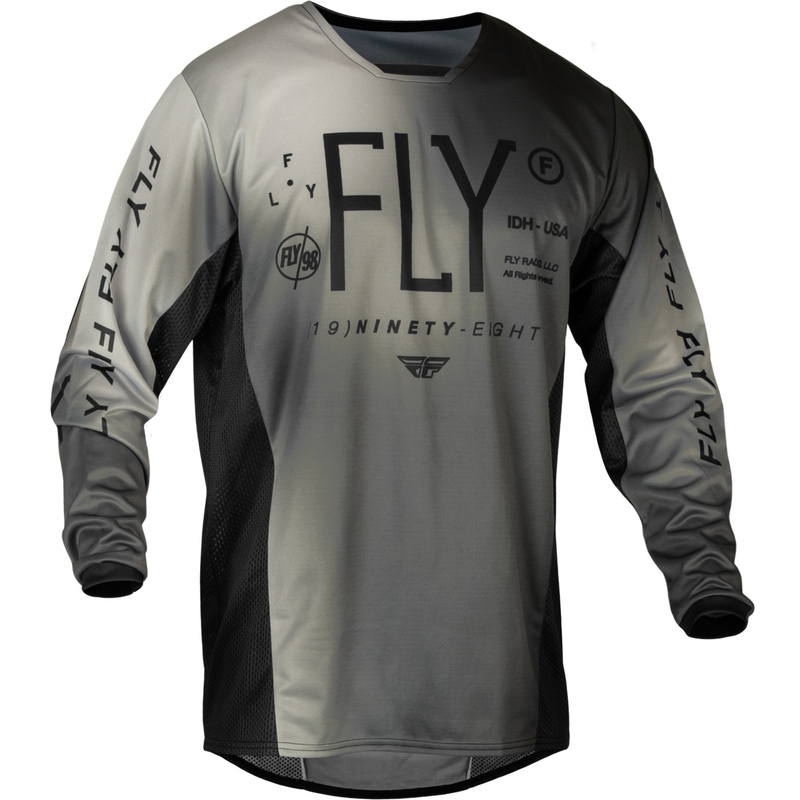 Maglia da motocross da bambino FLY Racing Prodigy nero-grigio