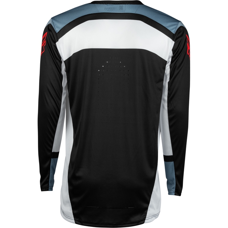 Maglia da motocross FLY Racing Lite 2024 nero-bianco-grigio