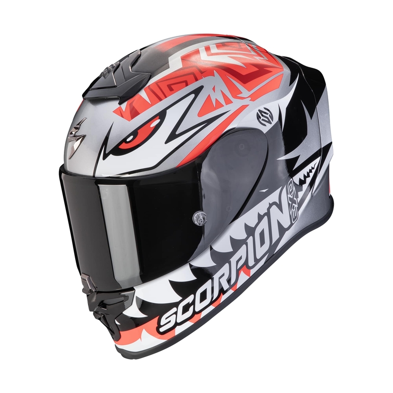 Casco integrale Scorpion EXO-R1 EVO AIR REPLICA ZACCONE argento-nero-rosso Saldi