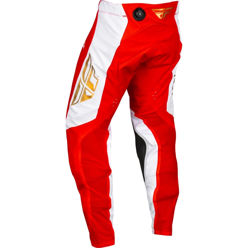 Pantaloni da motocross FLY Racing Evolution DST rosso-bianchi in saldo