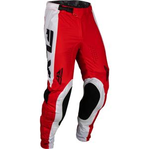 Pantaloni da motocross FLY Racing Lite 2024 rosso-bianco-nero