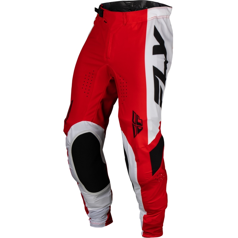 Pantaloni da motocross FLY Racing Lite 2024 rosso-bianco-nero