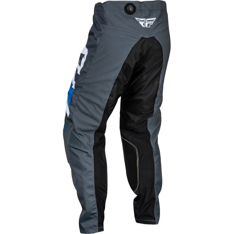 Pantaloni da motocross FLY Racing Kinetic Prix 2024 blu-grigio-bianco