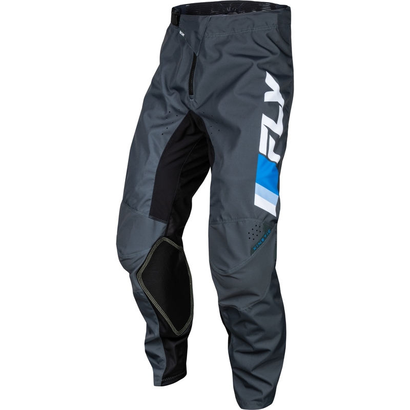 Pantaloni da motocross FLY Racing Kinetic Prix 2024 blu-grigio-bianco