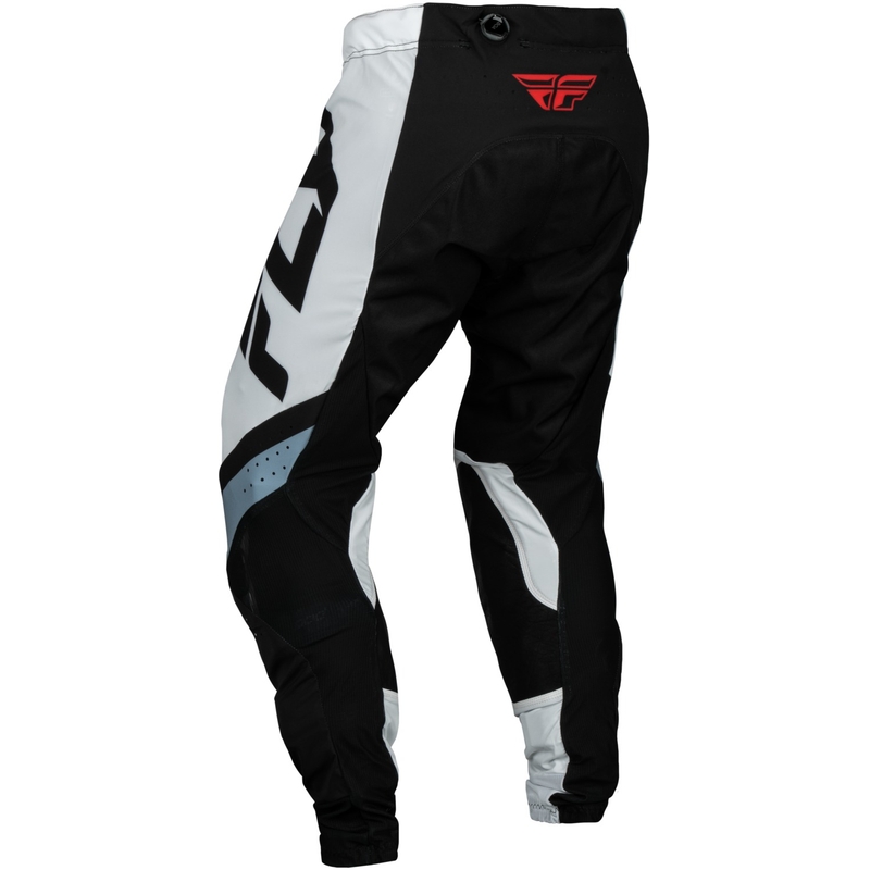 Pantaloni da motocross FLY Racing Lite neri-bianchi-grigi