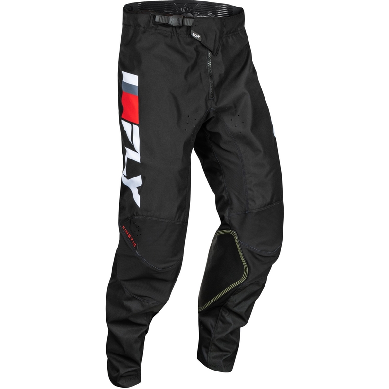 Pantaloni da motocross FLY Racing Kinetic Prix rosso-grigio-bianco